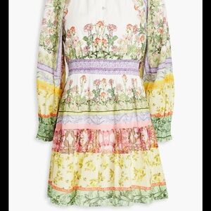 Alice + Olivia Yellow and Pink Ruffled Tiered Sundress